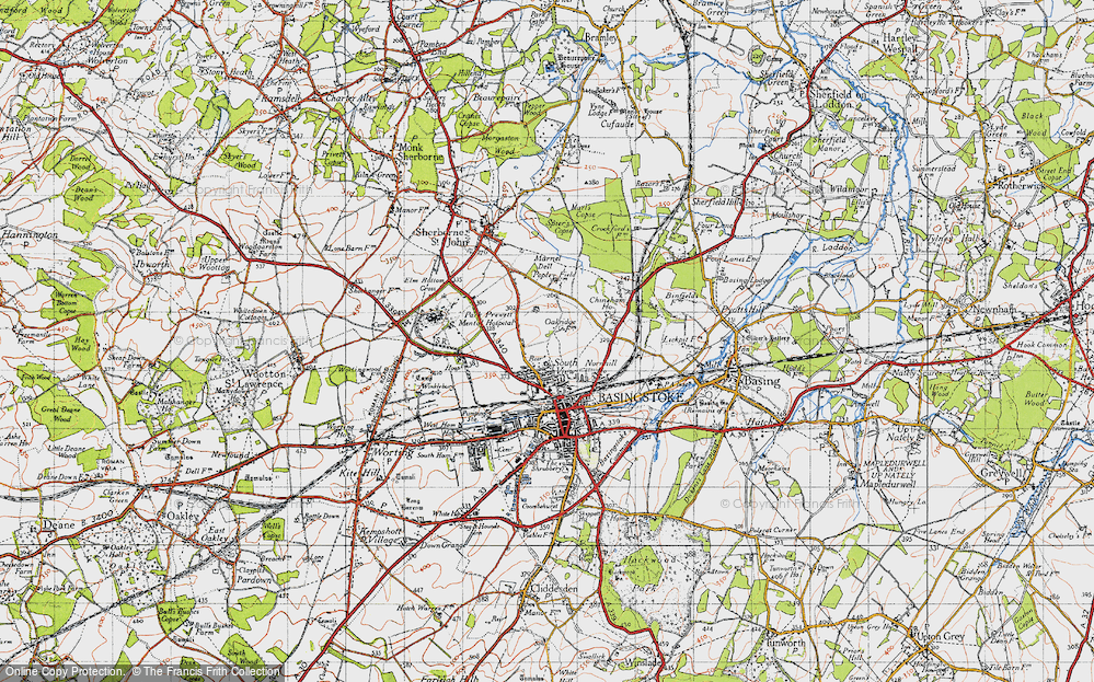 Old Map of Oakridge, 1945 in 1945