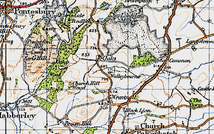 Old map of Longden Manor in 1947