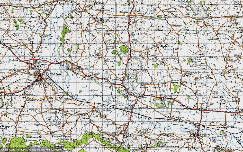 Old Map of Oaks Green, 1946 in 1946