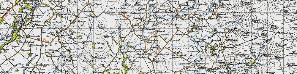 Old map of Oakshaw Ford in 1947