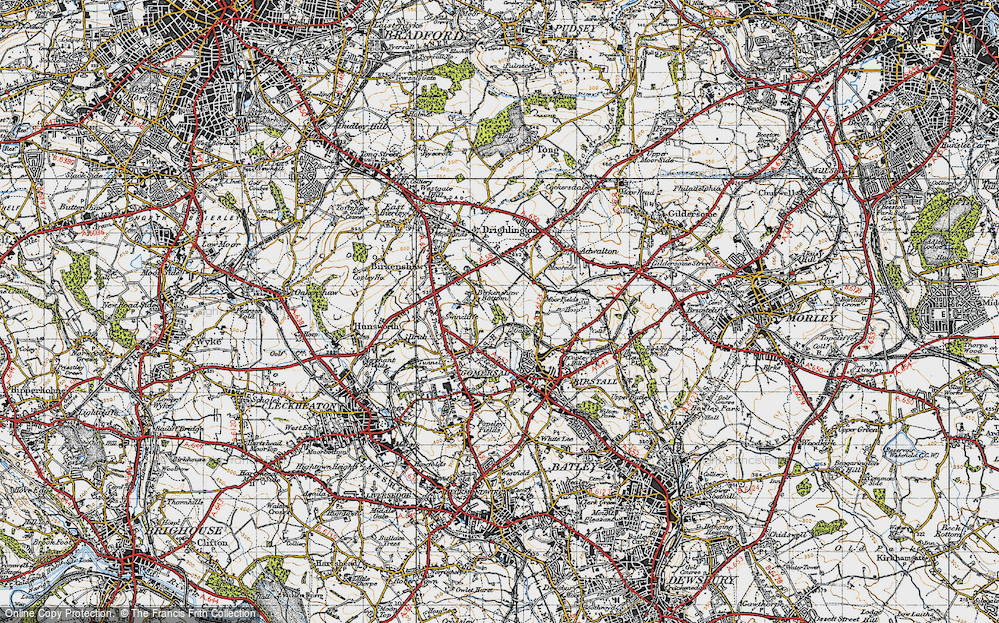 Old Map of Oakwell, 1947 in 1947