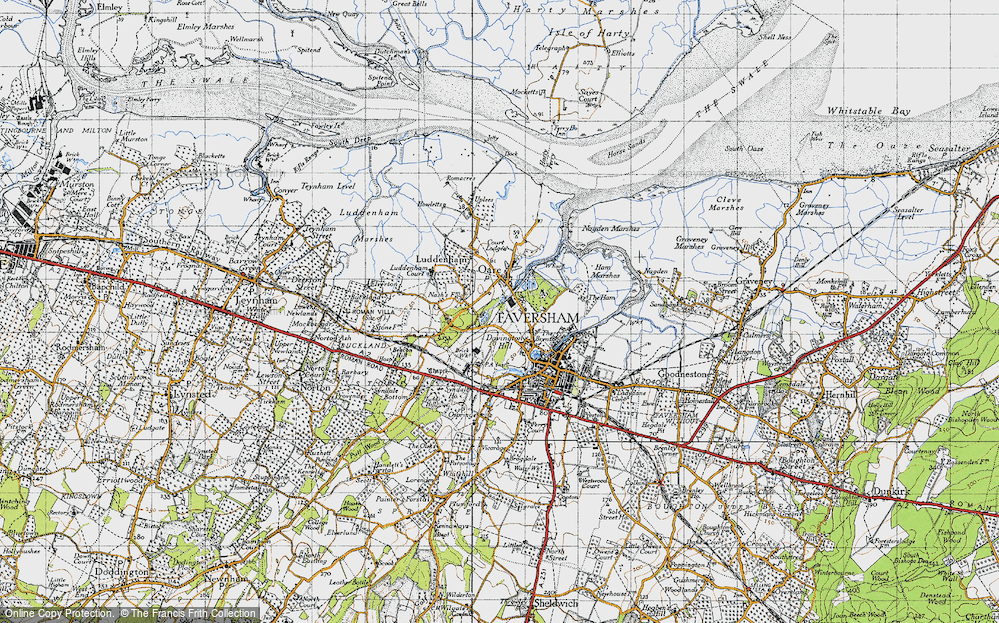 Old Map of Oare, 1946 in 1946