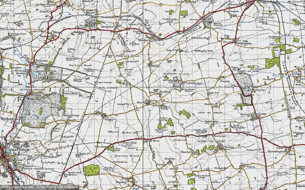 Old Map of Oasby, 1946 in 1946