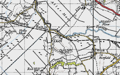 Old map of Oath in 1945