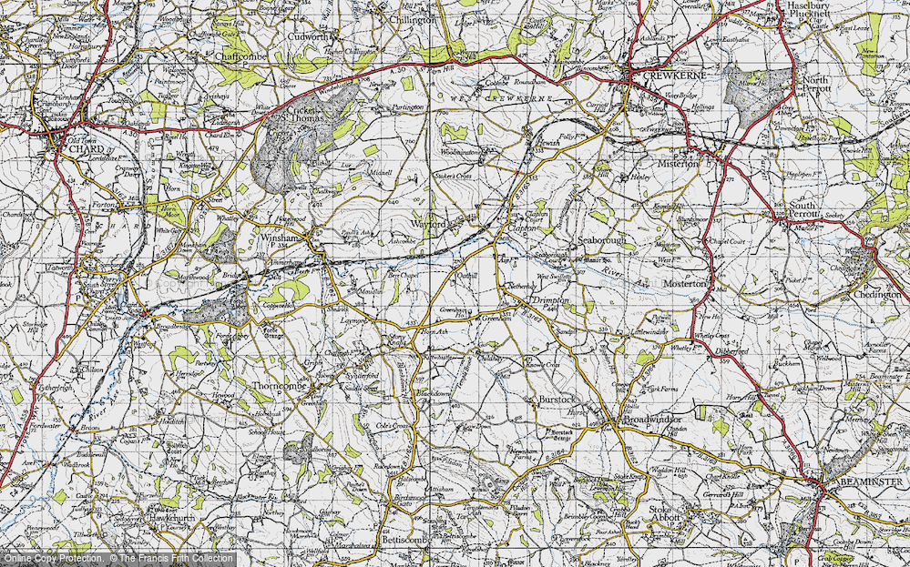 Old Map of Oathill, 1945 in 1945