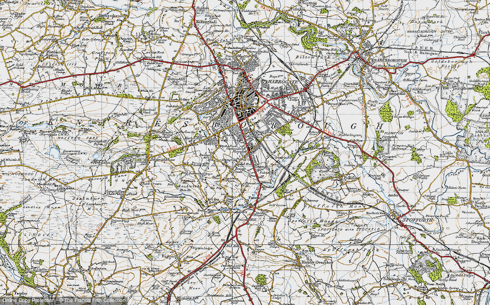 Old Map of Oatlands, 1947 in 1947