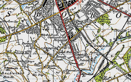 Old map of Oatlands in 1947