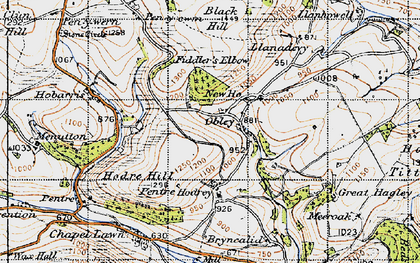 Old map of Obley in 1947