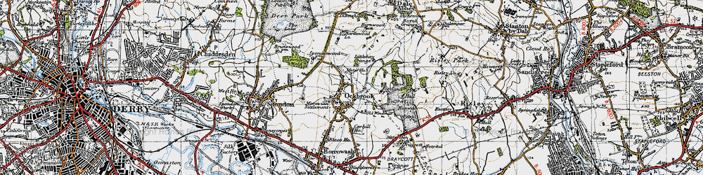 Old map of Ockbrook in 1946