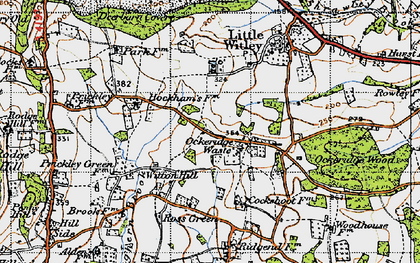 Old map of Ockeridge in 1947