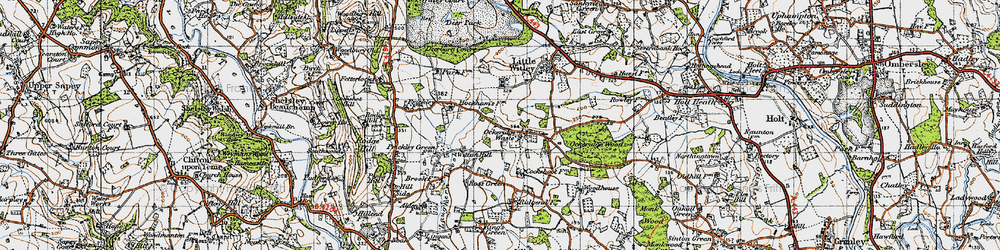 Old map of Ockeridge in 1947