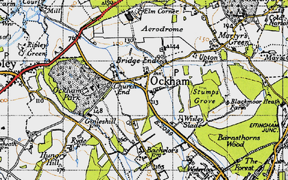 Old map of Bachelors in 1940