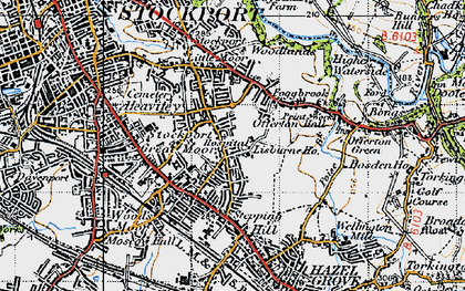 Old map of Offerton in 1947