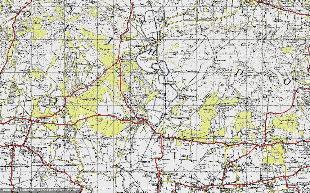 Old Map of Offham, 1940 in 1940