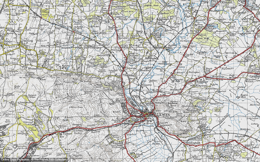 Old Map of Offham, 1940 in 1940