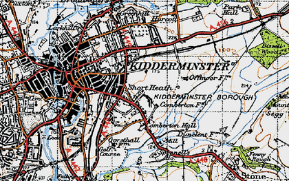 Old map of Offmore Farm in 1947