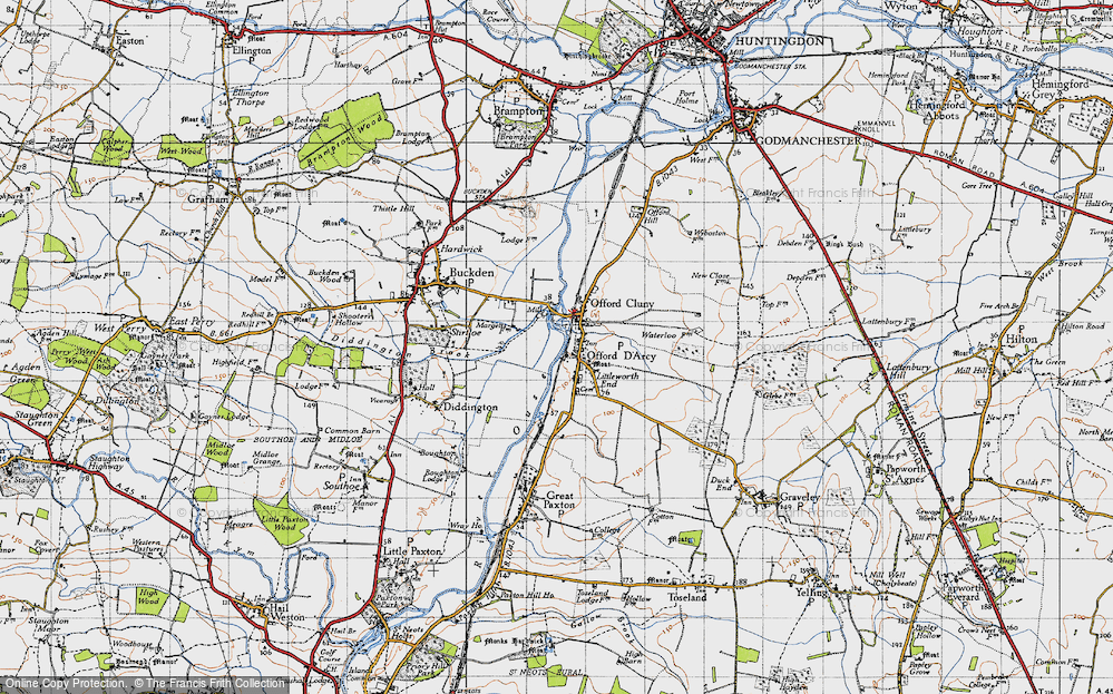 Old Map of Offord D'Arcy, 1946 in 1946