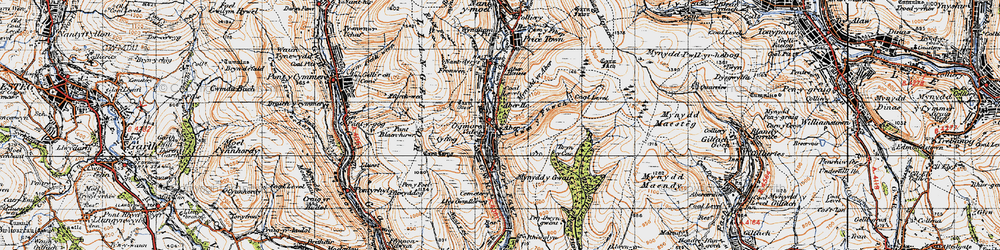 Old map of Bryn y Cae in 1947