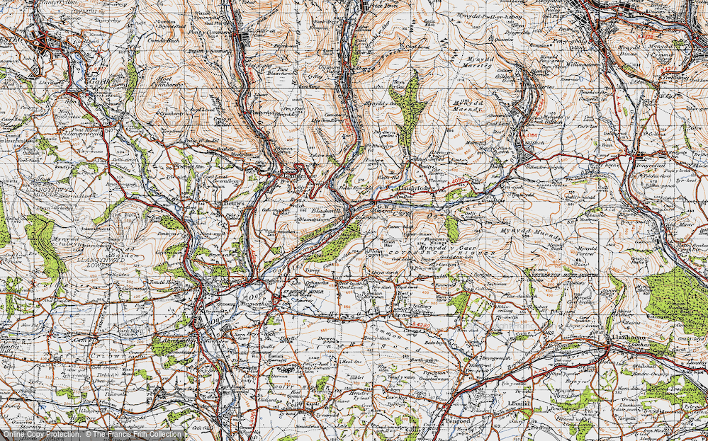 Old Map of Ogmore Valley, 1947 in 1947
