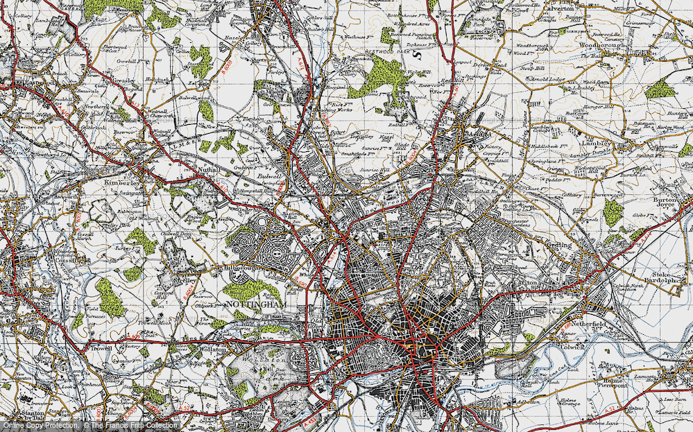 Old Map of Old Basford, 1946 in 1946