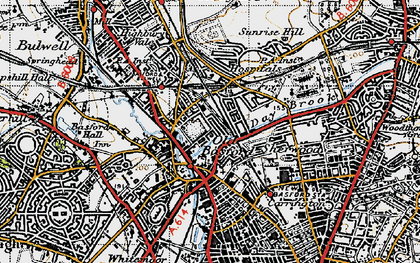 Old map of Old Basford in 1946