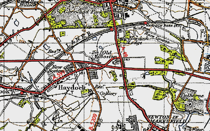 Old map of Old Boston in 1947