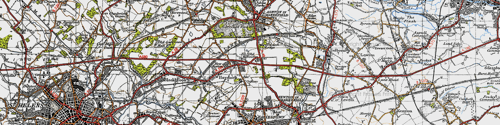 Old map of Old Boston in 1947