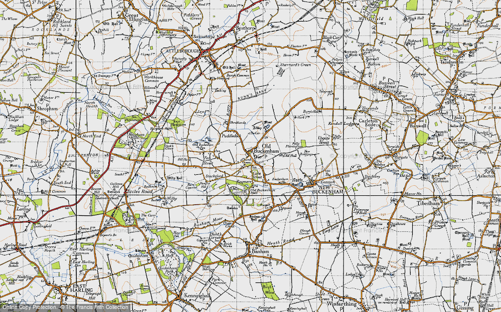 Old Map of Old Buckenham, 1946 in 1946