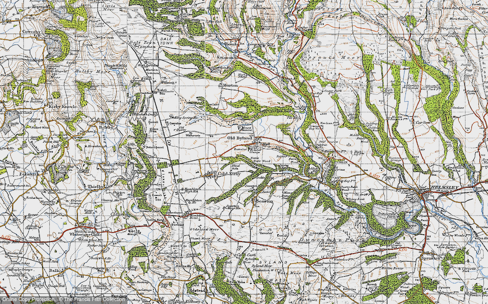Old Map of Old Byland, 1947 in 1947