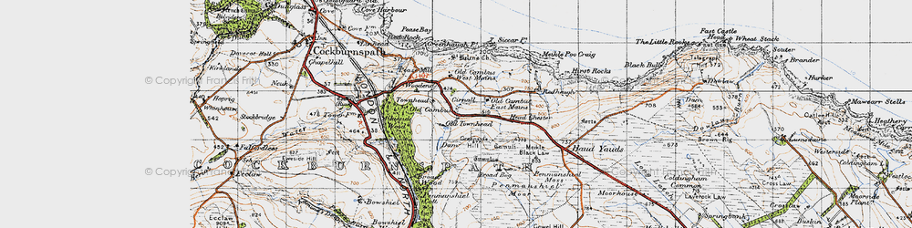 Old map of Broad Bog in 1947