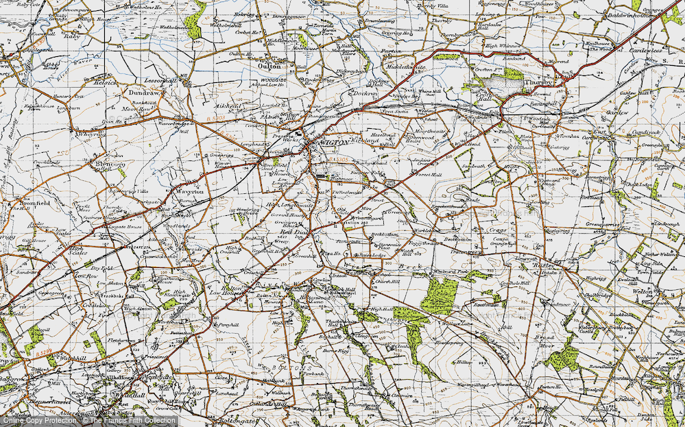 Old Map of Old Carlisle, 1947 in 1947