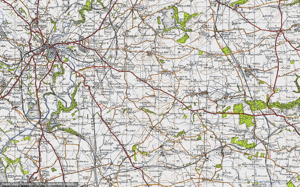 Old Map of Old Cassop, 1947 in 1947