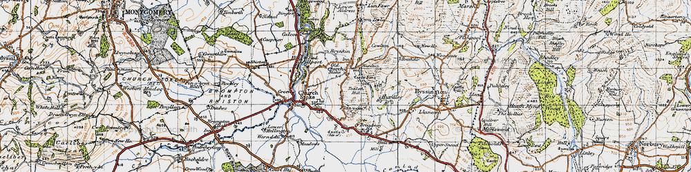 Old map of Todleth Hill in 1947