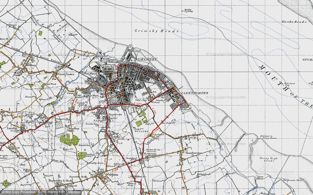 Old Map of Old Clee, 1946 in 1946