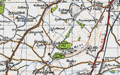 Old map of Old Coppice in 1947