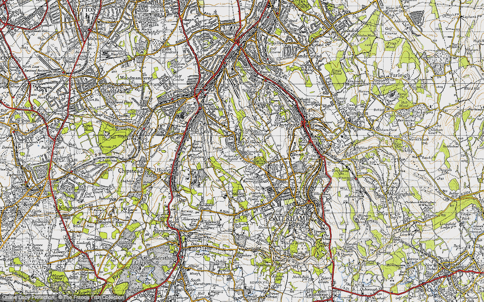 Old Map of Old Coulsdon, 1946 in 1946
