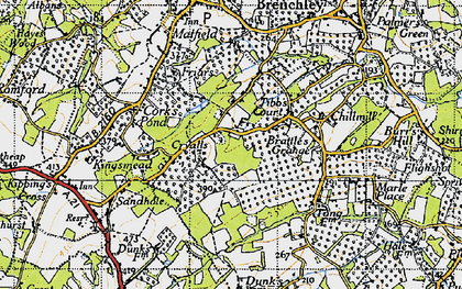 Old map of Old Cryals in 1946