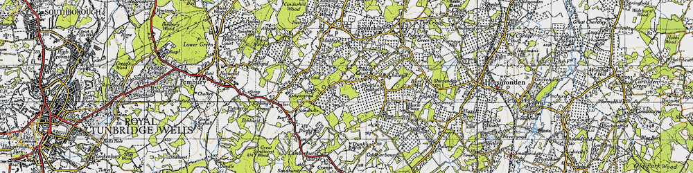 Old map of Old Cryals in 1946