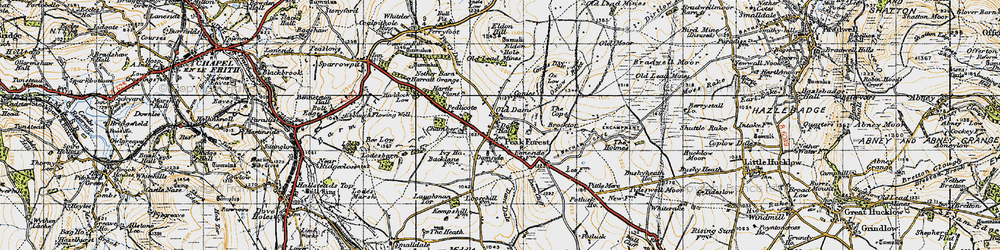 Old map of Old Dam in 1947