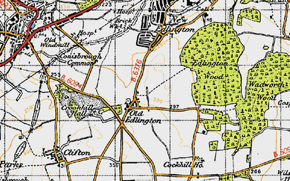 Old map of Old Edlington in 1947