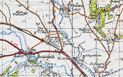 Old map of Old Field in 1947