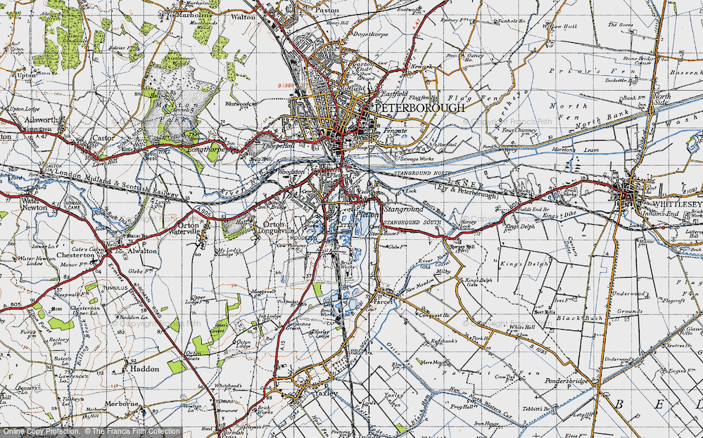 Old Map of Old Fletton, 1946 in 1946