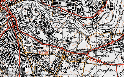 Old map of Old Fold in 1947