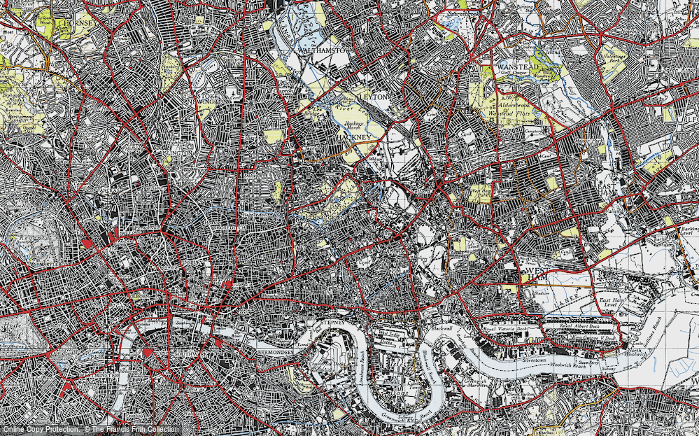 Old Map of Old Ford, 1946 in 1946