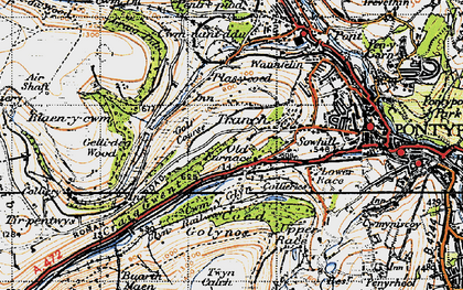 Old map of Old Furnace in 1947