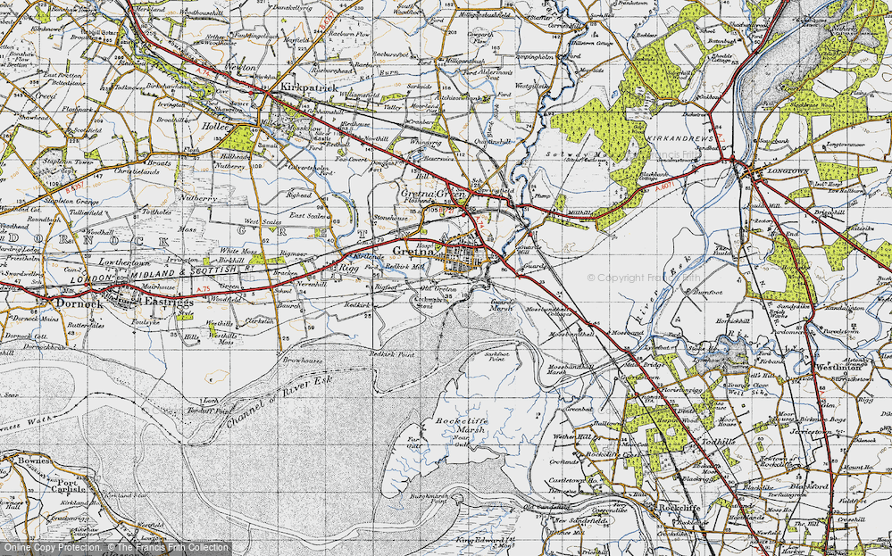 Old Map of Old Graitney, 1947 in 1947