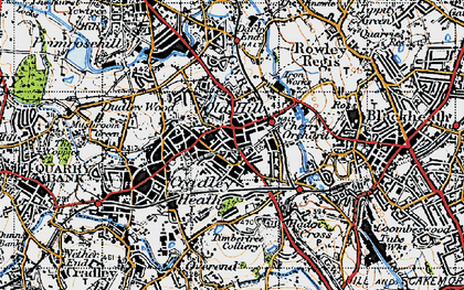 Old map of Old Hill in 1946