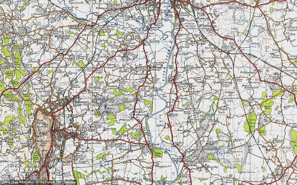 Old Map of Old Hills, 1947 in 1947