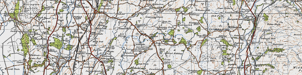 Old map of Brunthwaite in 1947