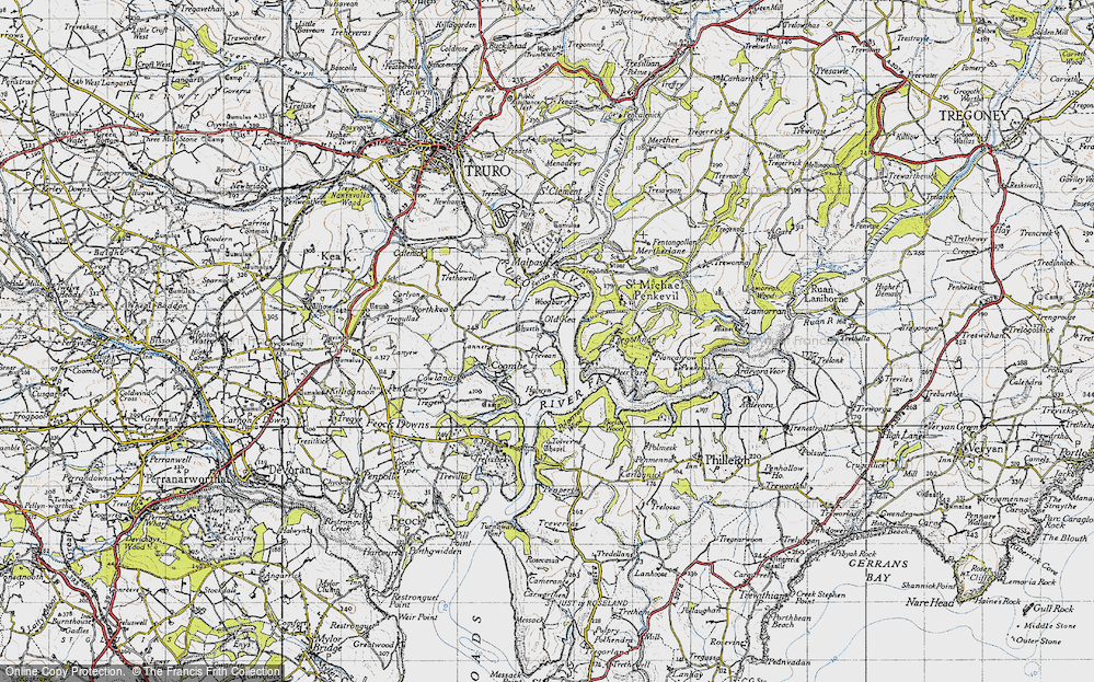 Old Map of Historic Map covering Borlase Wood in 1946
